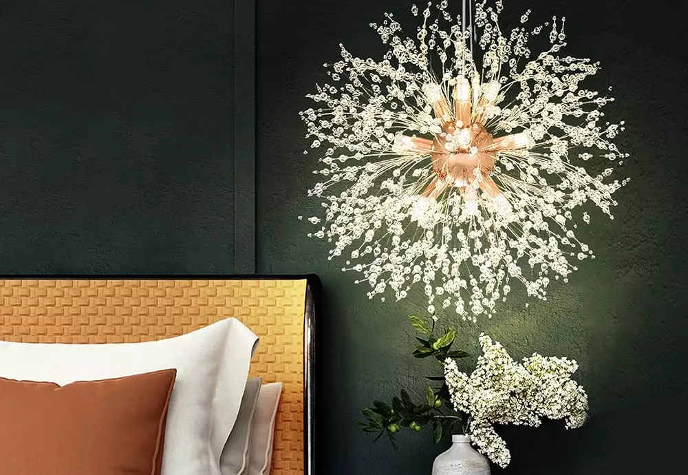 modern crystal flower chandelier