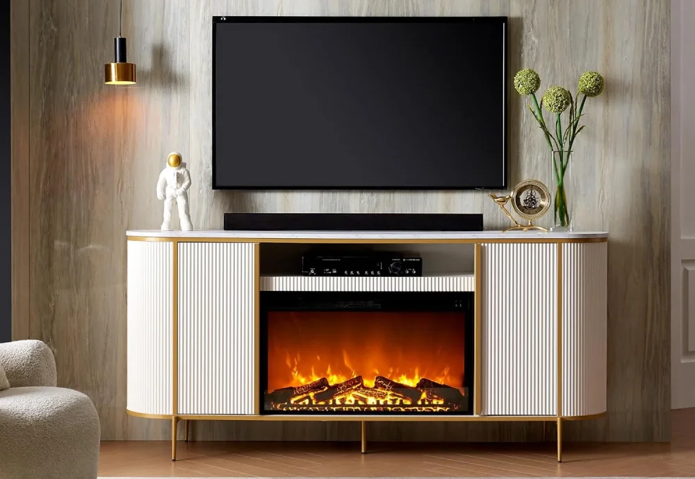 electric heater that looks like a fireplace