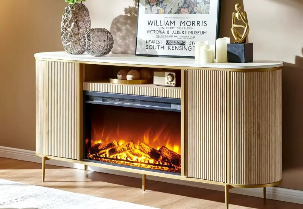 electric white fireplace